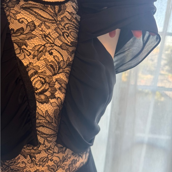 Fabulous Cushnie Et Ochs Black Silk Dress With Lace - Picture 4 of 6